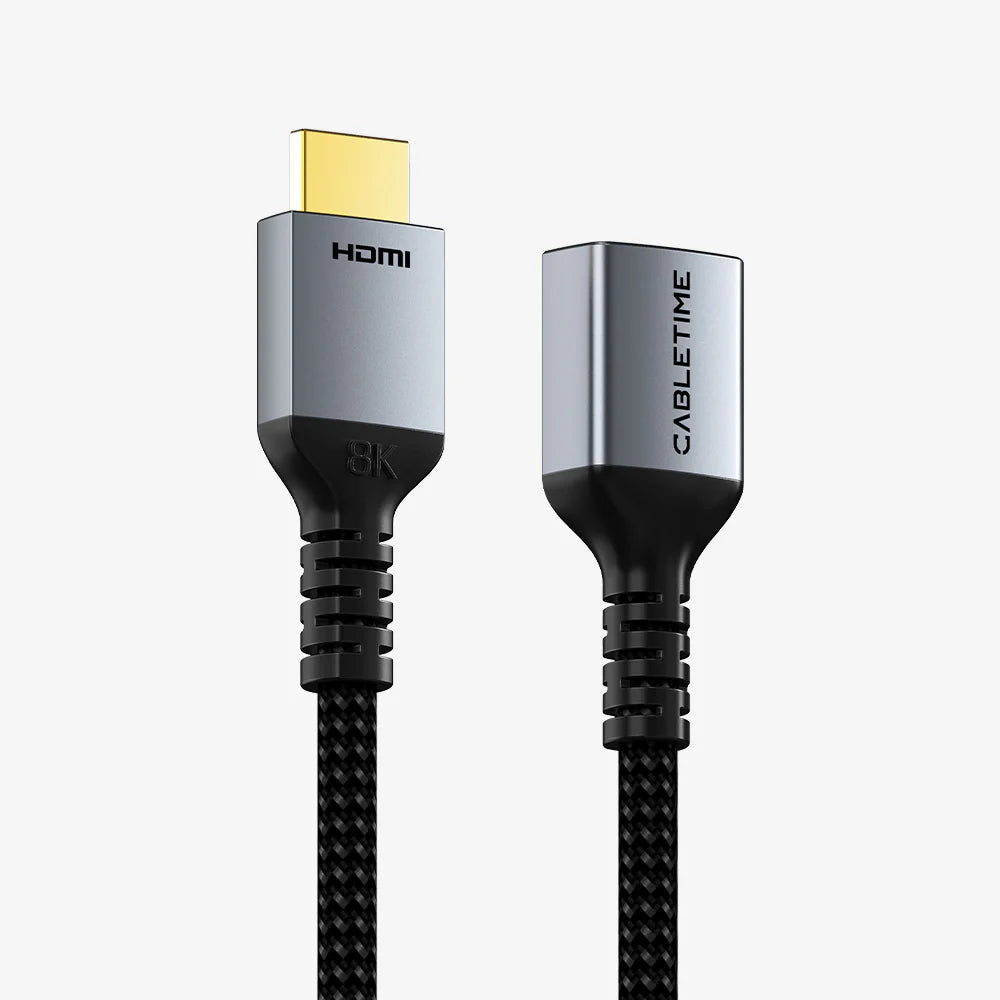 Cable Extensor HDMI 2.1 Macho a Hembra 8K a 60Hz 48Gbps 1 METRO CABLETIME Trenzado S2173
