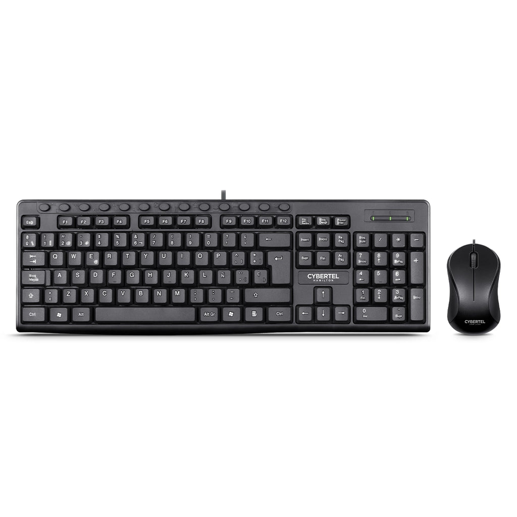 Kit Multimedia Teclado y Mouse USB Cybertel Hamilton 13 Botones Dedicados UV Waterproof 1000DPI CYB T109 s2242