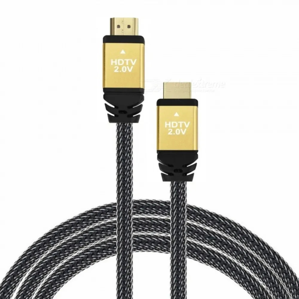 Cable HDMI 3 Metros Ultra HD 3D 4K V2.0 2160P a Enmallado Gris S0049