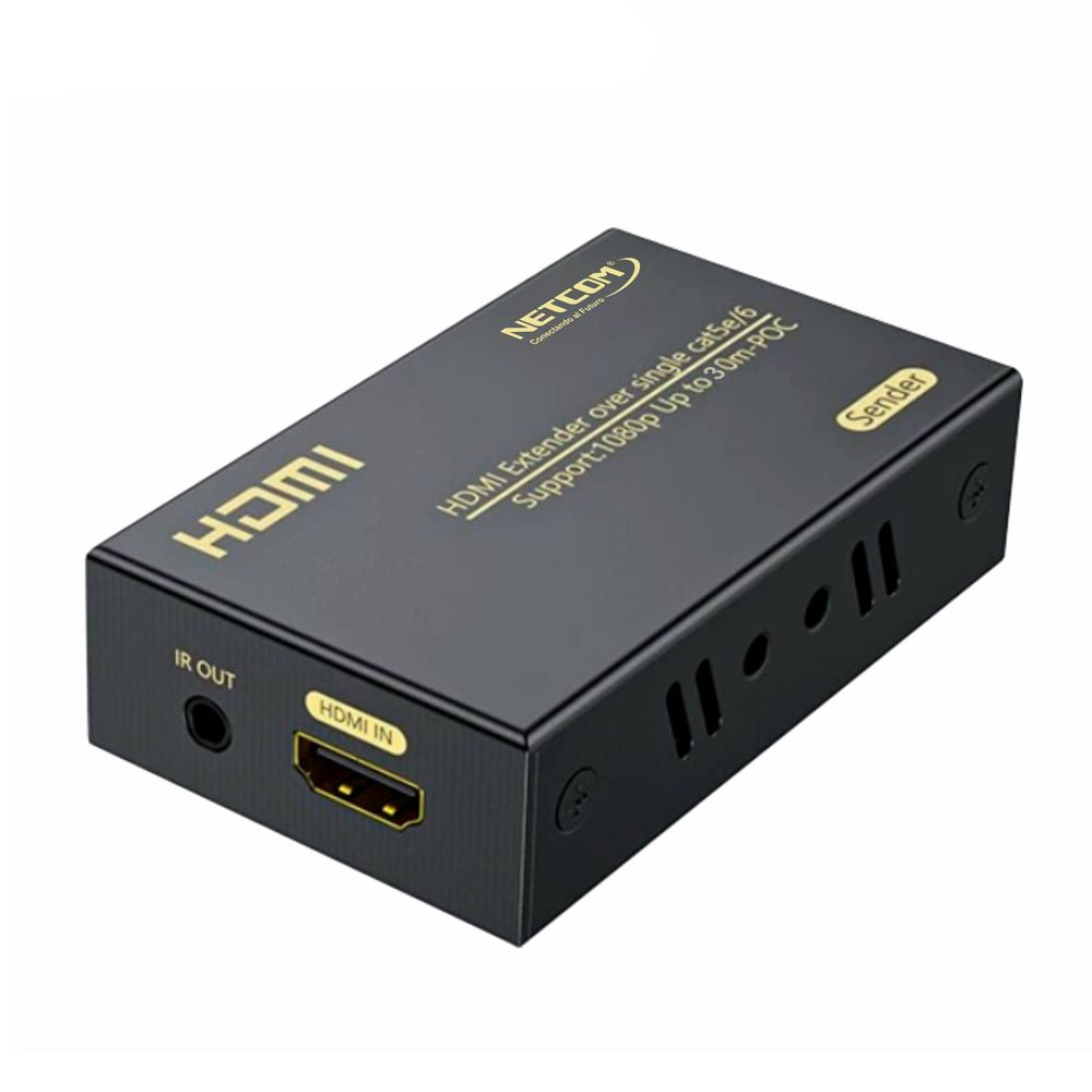 Extensión Extender Hdmi x Rj45 Utp Cat 5 6 7 Hasta 30 Metros NETCOM S1341