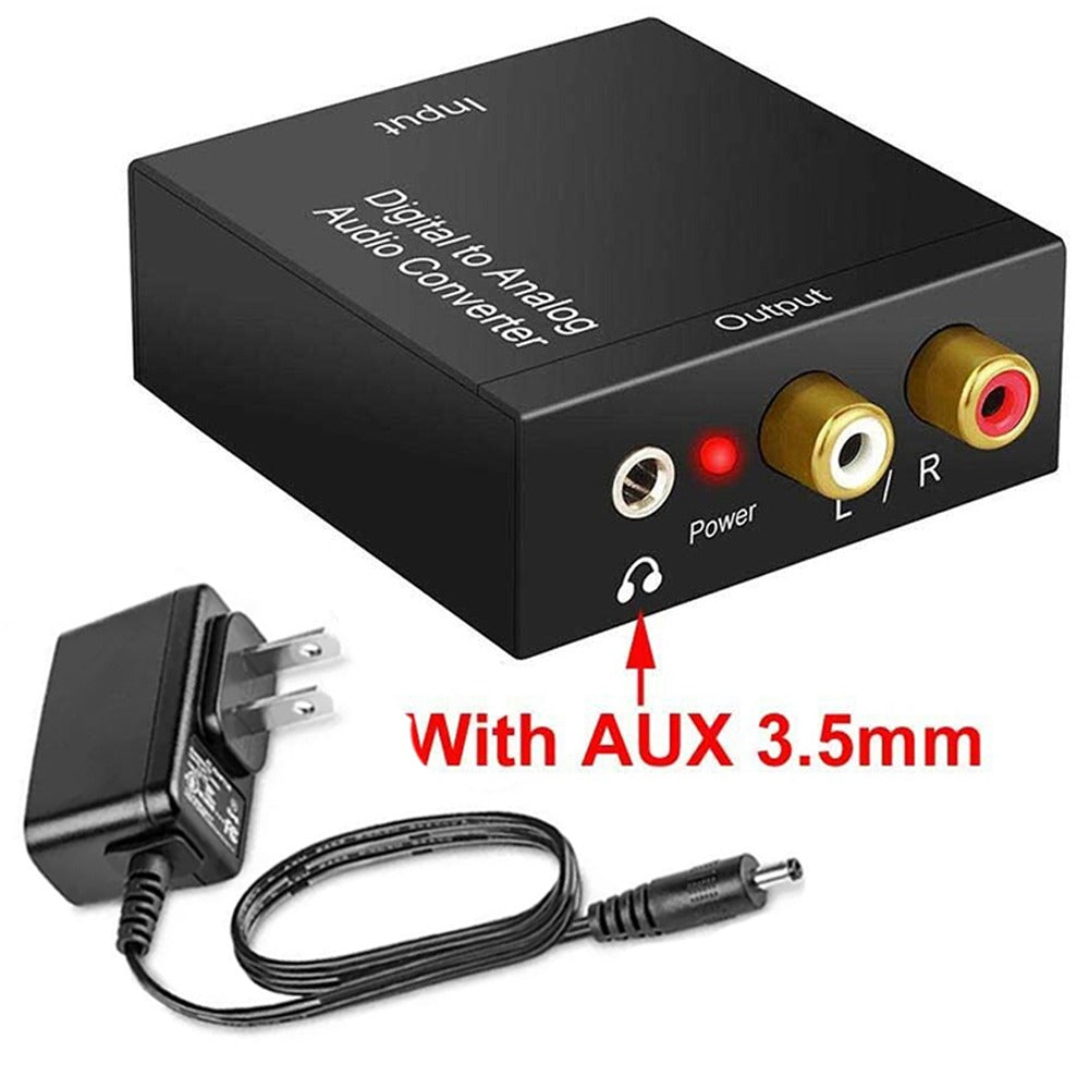 Kit Convertidor de Audio Optico Digital a RCA 3.5mm + 3 cables S1149