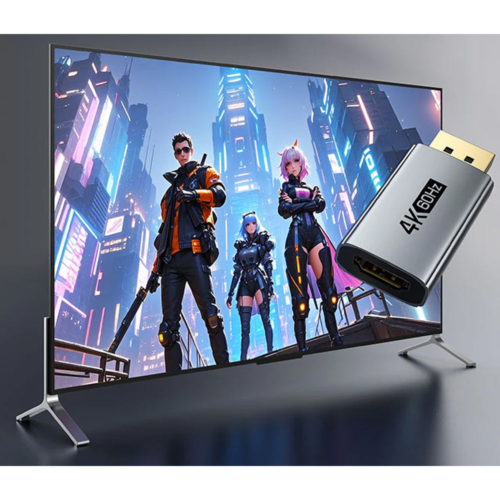 Adaptador DisplayPort Macho a HDMI Hembra 4K a 60Hz CABLETIME de Aluminio S2170