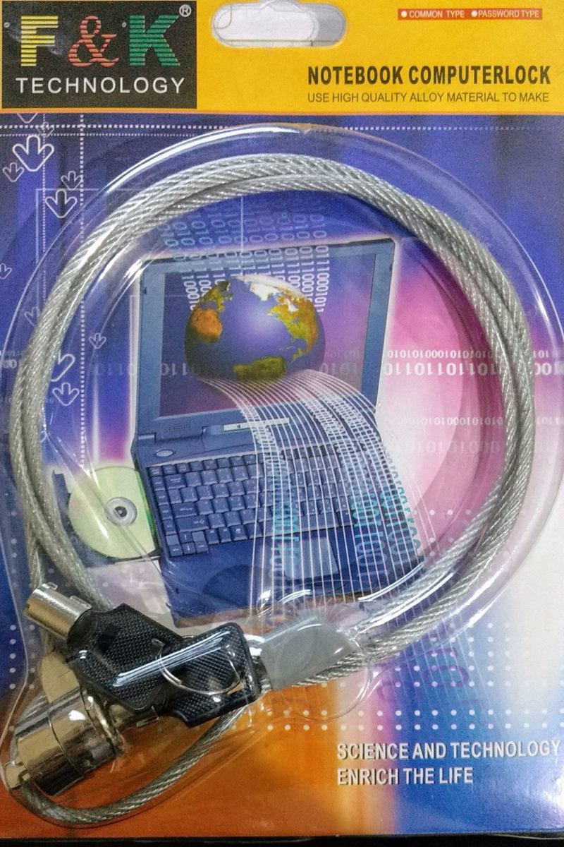 Cable Candado De Acero Con llave Para Laptop S0988