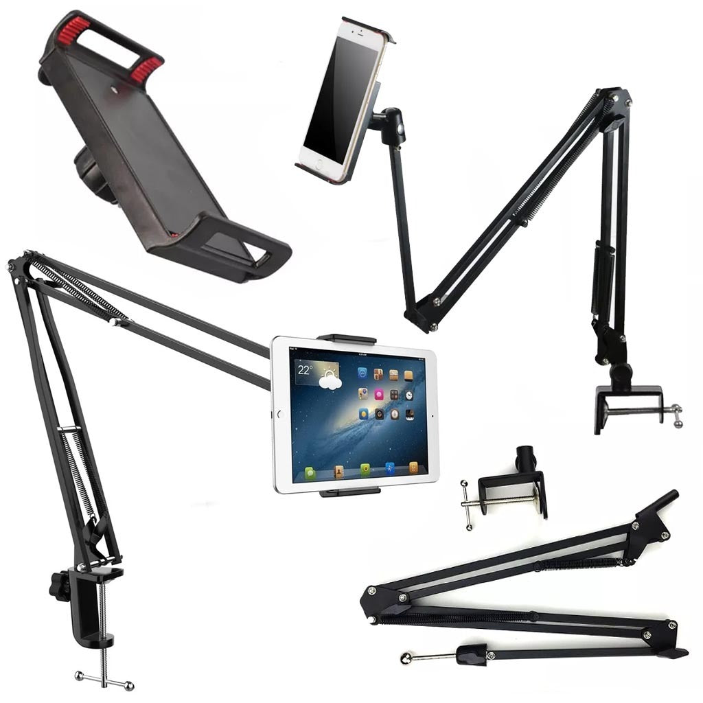 Soporte de brazo largo flexible para tablet ipad 360 grados escritorio S0978