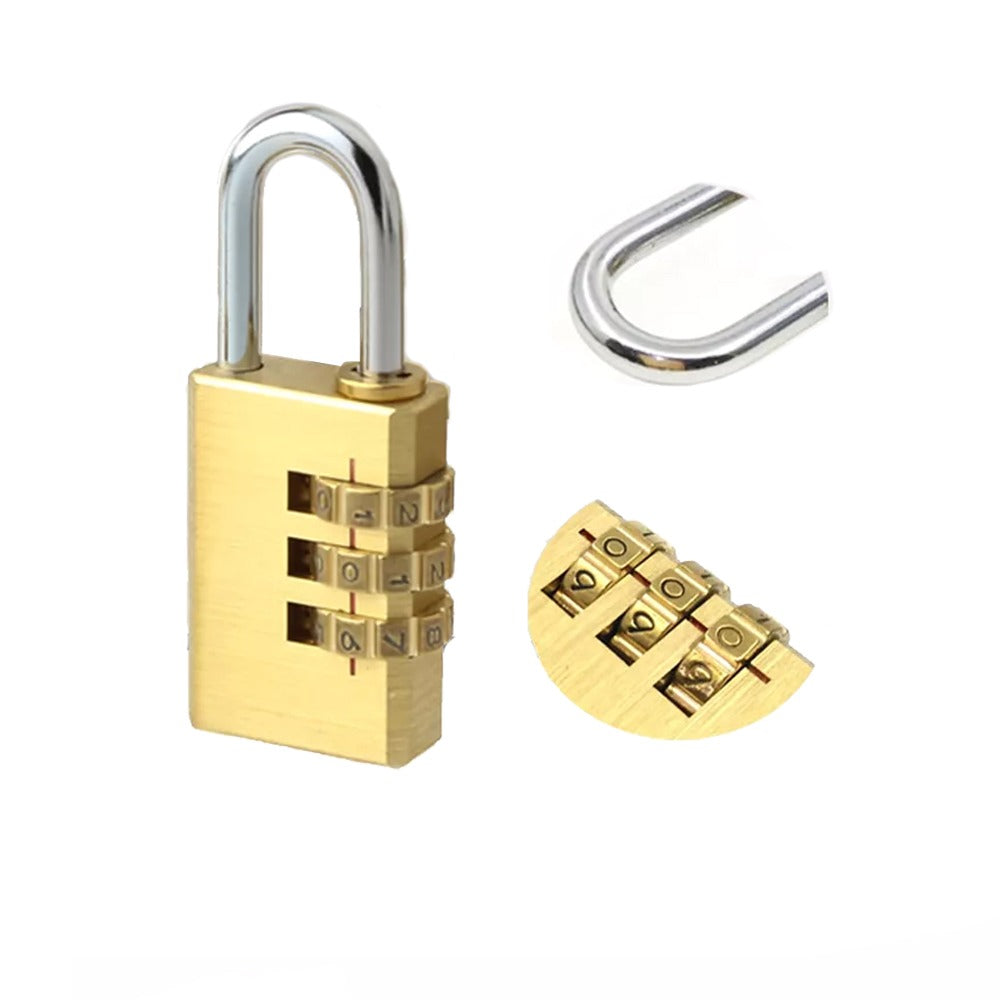 Candado Seguridad Mochilas Casillero Maleta Viaje 3 Dígitos ch04A S1116