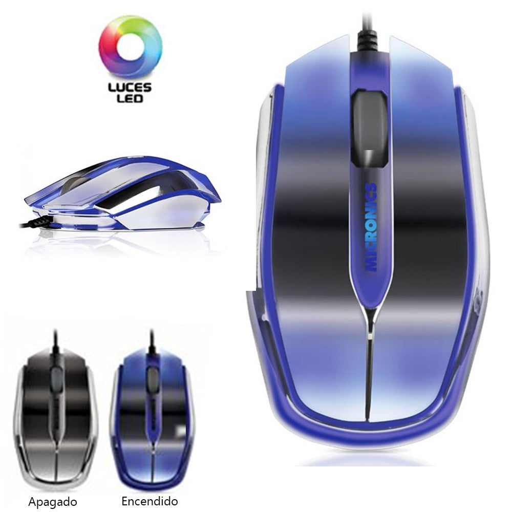 Mouse Gamer Micronics Surfer M-105 Rgb Iluminacion Led S0771