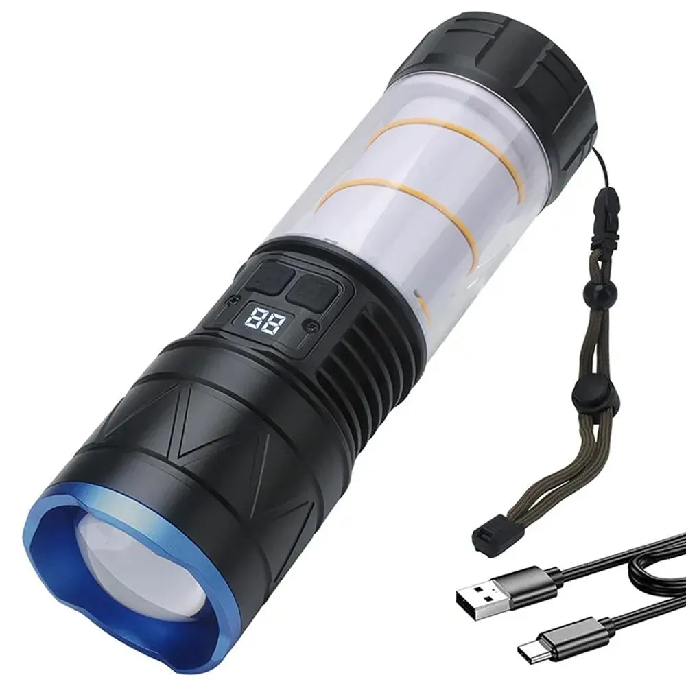 Linterna Potente Tactica Recargable 1000 Lm Zoom Camping 18w S1838