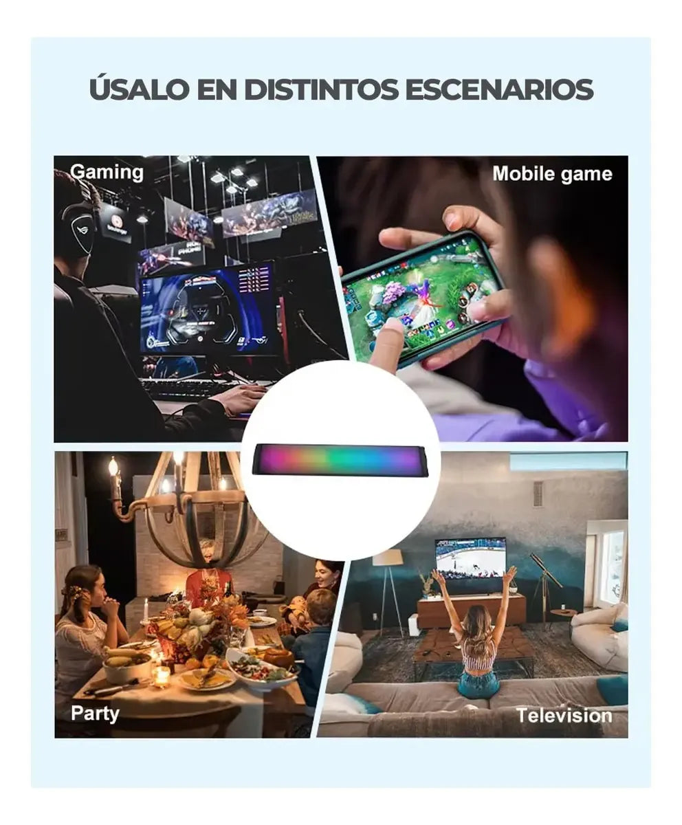 Parlante Portátil Bluetooth Soundbar 10W con Luces RGB y Función TWS S2157