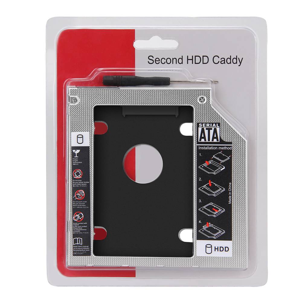 Adaptador Caddy 2nd para Disco Duro HDD SSD Sata CD DVD-ROM Universal 12.7mm S00151