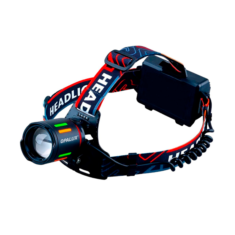 Linterna Frontal Recargable Opalux 10W Dual con Zoom IPX3 S2034
