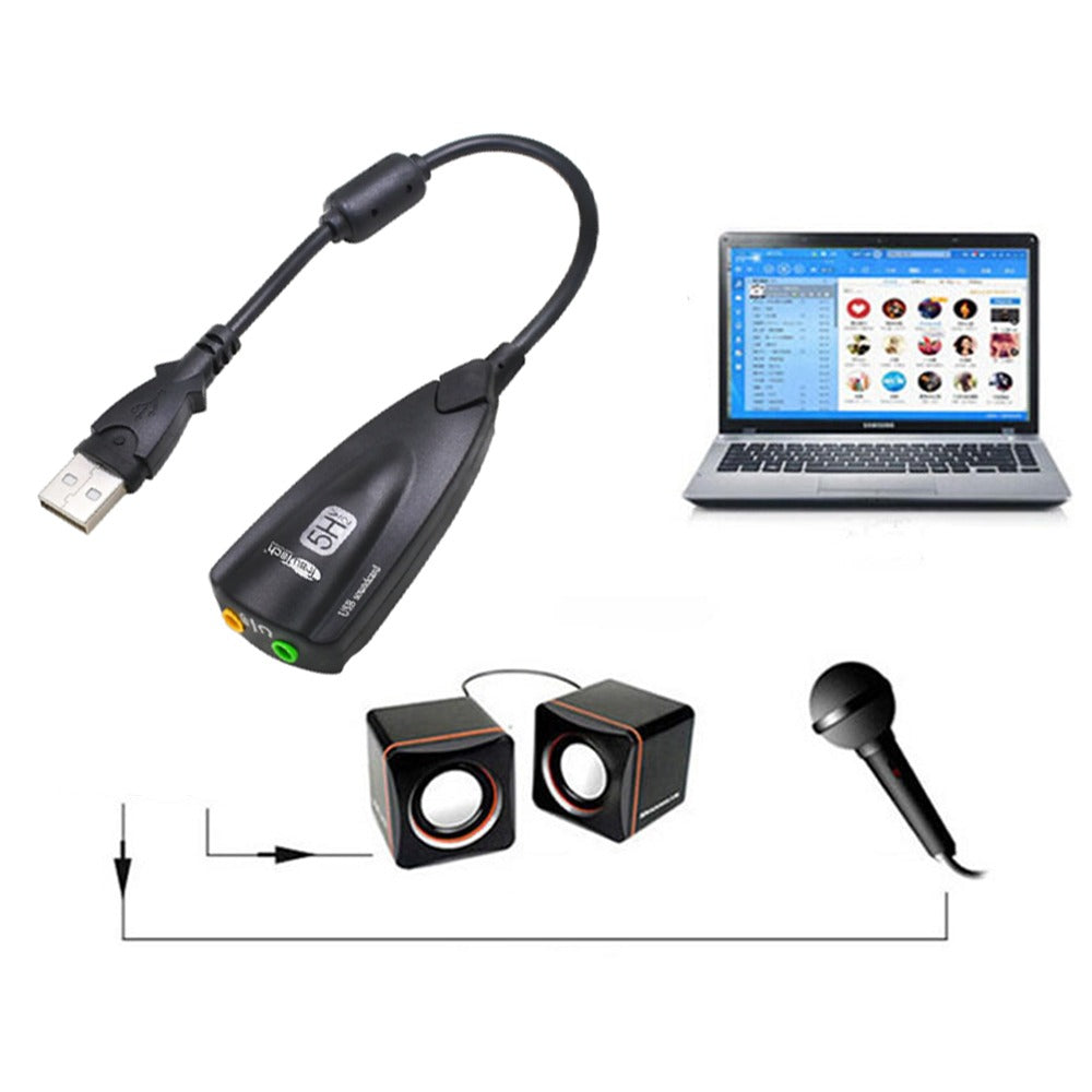 Tarjeta de Sonido Externa Usb 7.1 USB a Audio y Microfono Trautech S1162