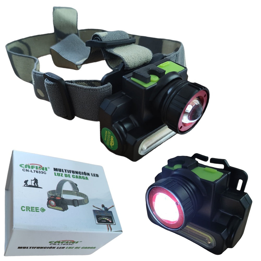 Linterna frontal recargable Cafini Luz led fuerte CN-L7633C S0881