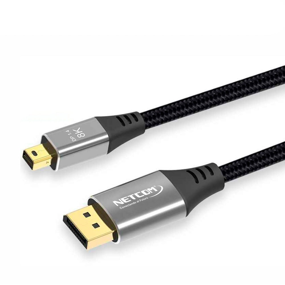 Cable Mini Displayport a Displayport 1.8 Metros NETCOM 1.4 8K 144Hz S1144
