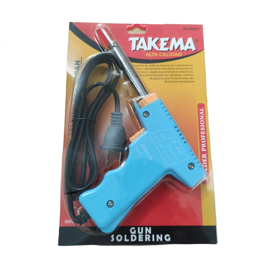 Cautin tipo Pistola punta de plata 30W-70W TAKEMA ZD-90 Soldar S0873