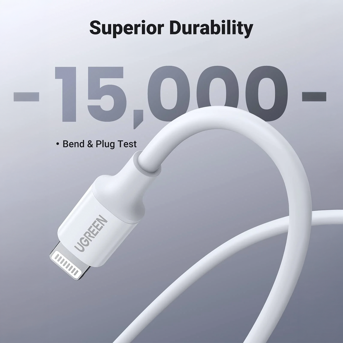 Cable UGREEN Tipo C a Lightning 1 Metro Carga Rápida PD 60W para iPhone s2053