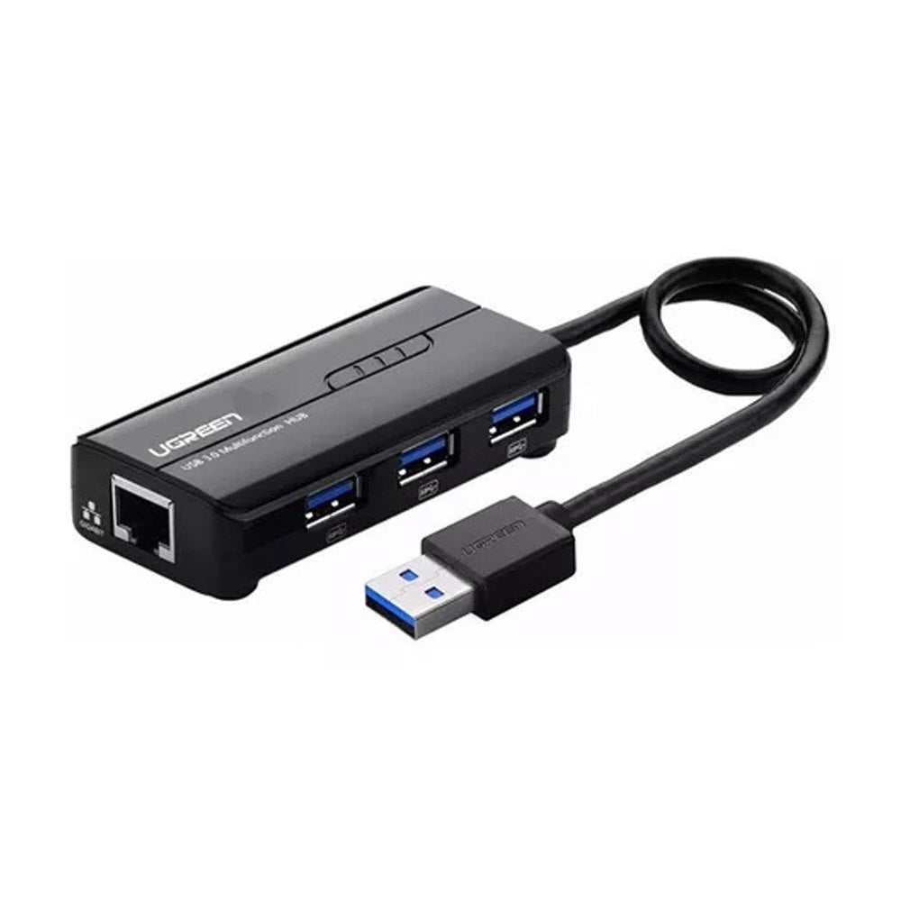 Adaptador Usb 3.0 a Rj45 Lan Ethernet + Hub 3 Puertos USB 3.0 UGREEN S1643