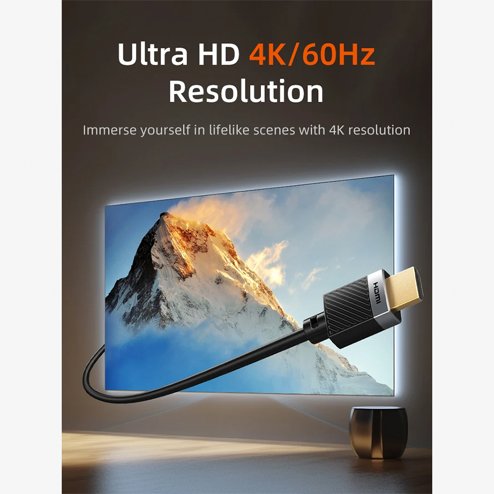 Cable HDMI 2.0 4K 60Hz CABLETIME 18Gbps HDR Alta Velocidad Conectores Chapados en Oro Carcasa de Aluminio para TV PC Proyector y Consolas PS5 S2345