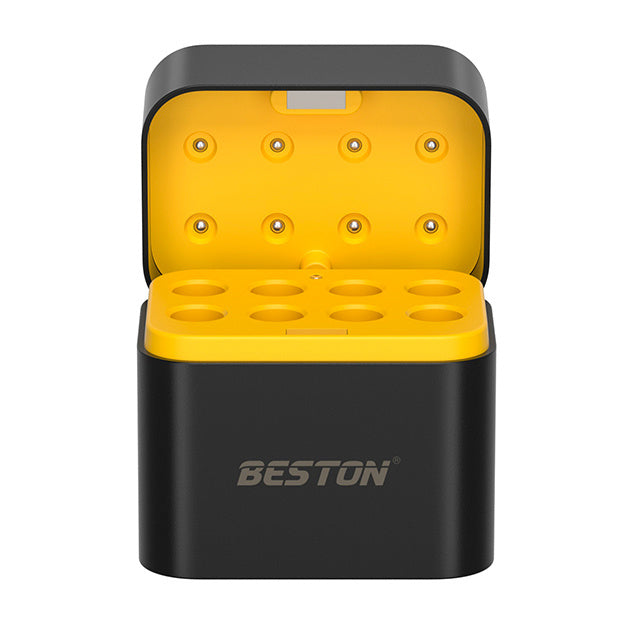 Estuche Cargador Inteligente de Baterías AAA Litio 1.5V Beston 8 Ranuras USB-C Carga y Almacenamiento s2253
