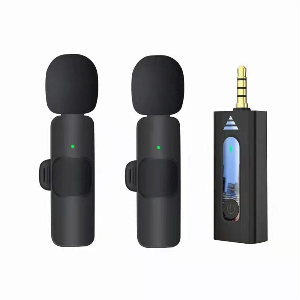 Doble Mini Micrófono Solapa inalámbrico recargable plug 3.5m android S1251