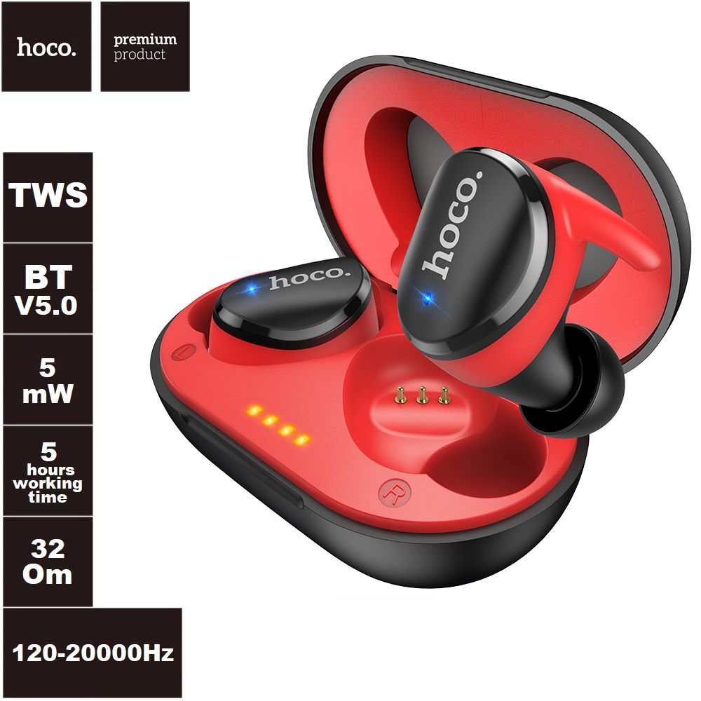 Audífonos HOCO ES41 TWS Bluetooth 5.0 480mAh rango 10 metros Negro S1338