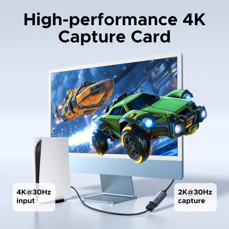 Tarjeta Capturadora de Video USB-C y USB-A UGREEN CM629 HDMI a 2K 30Hz 1080P 60FPS Aluminio OBS S2298