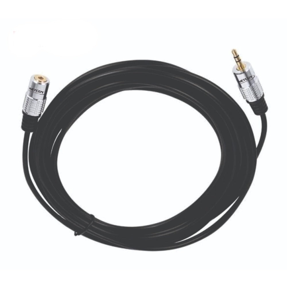 Cable Extension plug 3.5mm macho a plug 3.5mm hembra 1.8 Metros Netcom S1185
