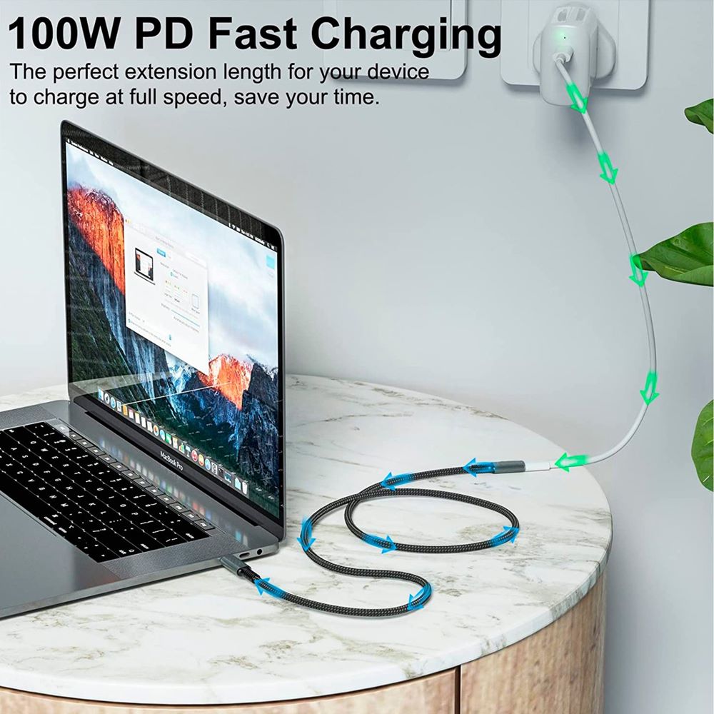 Cable Extension USB C 3.1 Tipo C Gen 2 3 Metros NETCOM 4k 100W 60Hz S1325