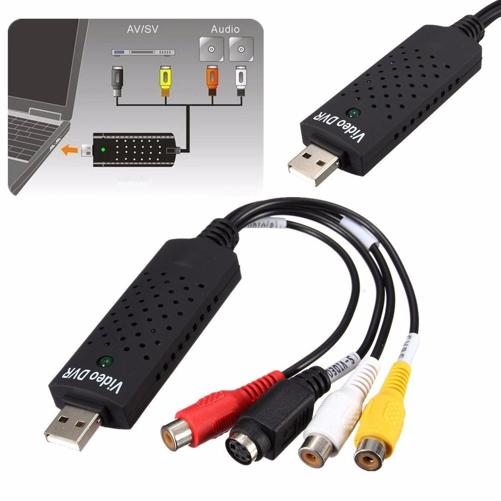 Capturadora de Video y Audio USB 2.0 Convierte Easycap VHS S0030
