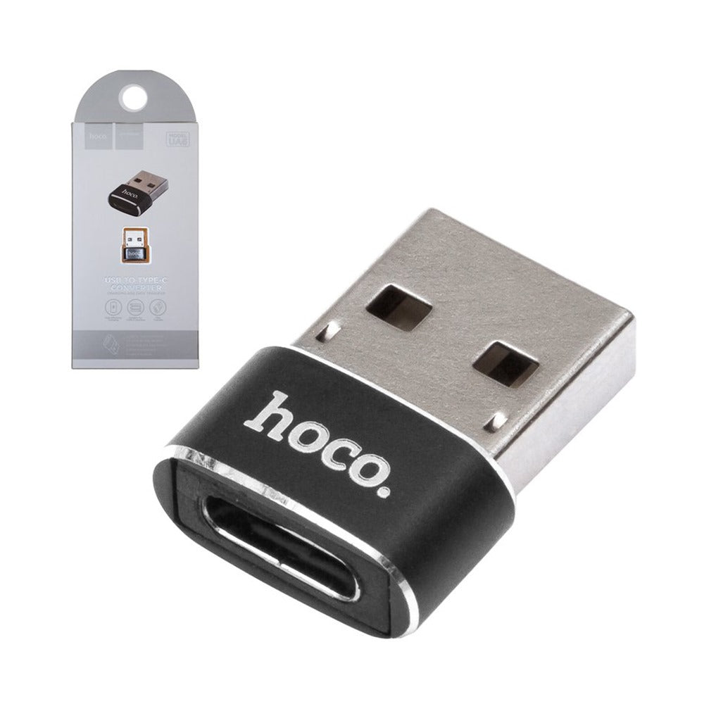 ADAPTADOR CONVERTIDOR OTG USB MACHO A TIPO C HEMBRA HOCO UA6 S0854