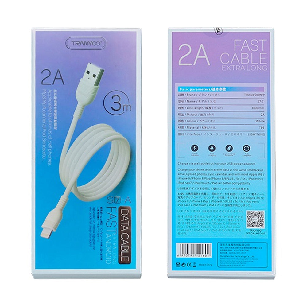 Cable Lightning 3 Metros iPhone iPad 5 5c 5s 6 6s 7 8 X Usb S0009
