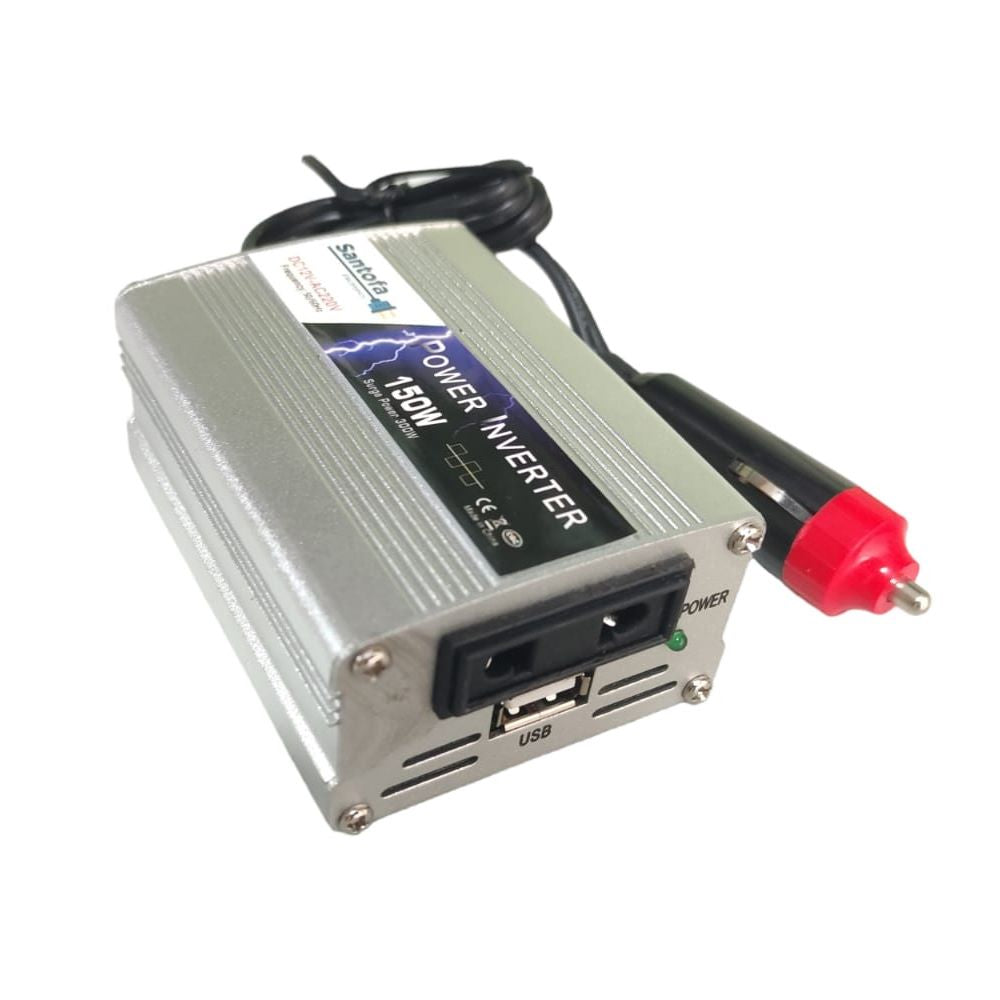 Inversor de Corriente para Auto | 12V a 220V | 150W | USB Santofa S1301