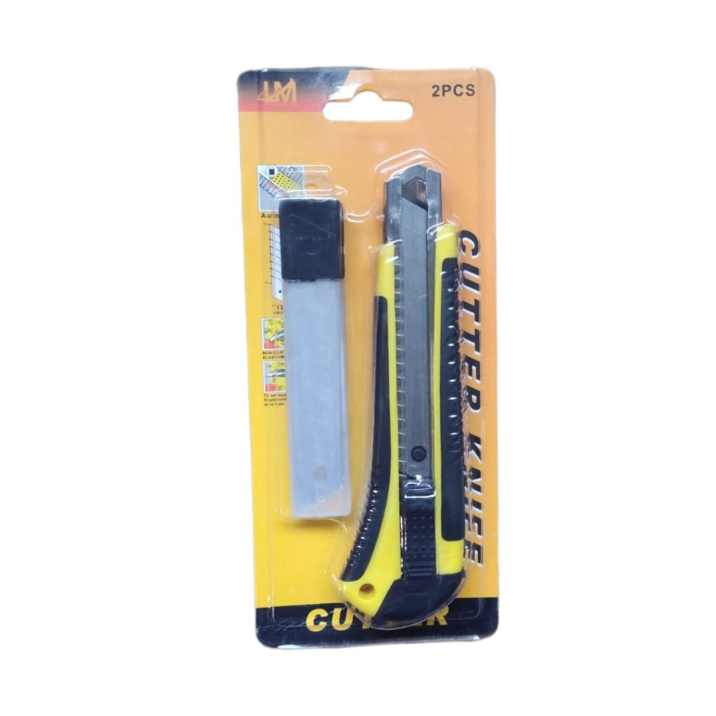 Cutter Profesional de Alta Resistencia | Cuchilla 18mm x 0.5 | 3 Láminas de Repuesto S0990