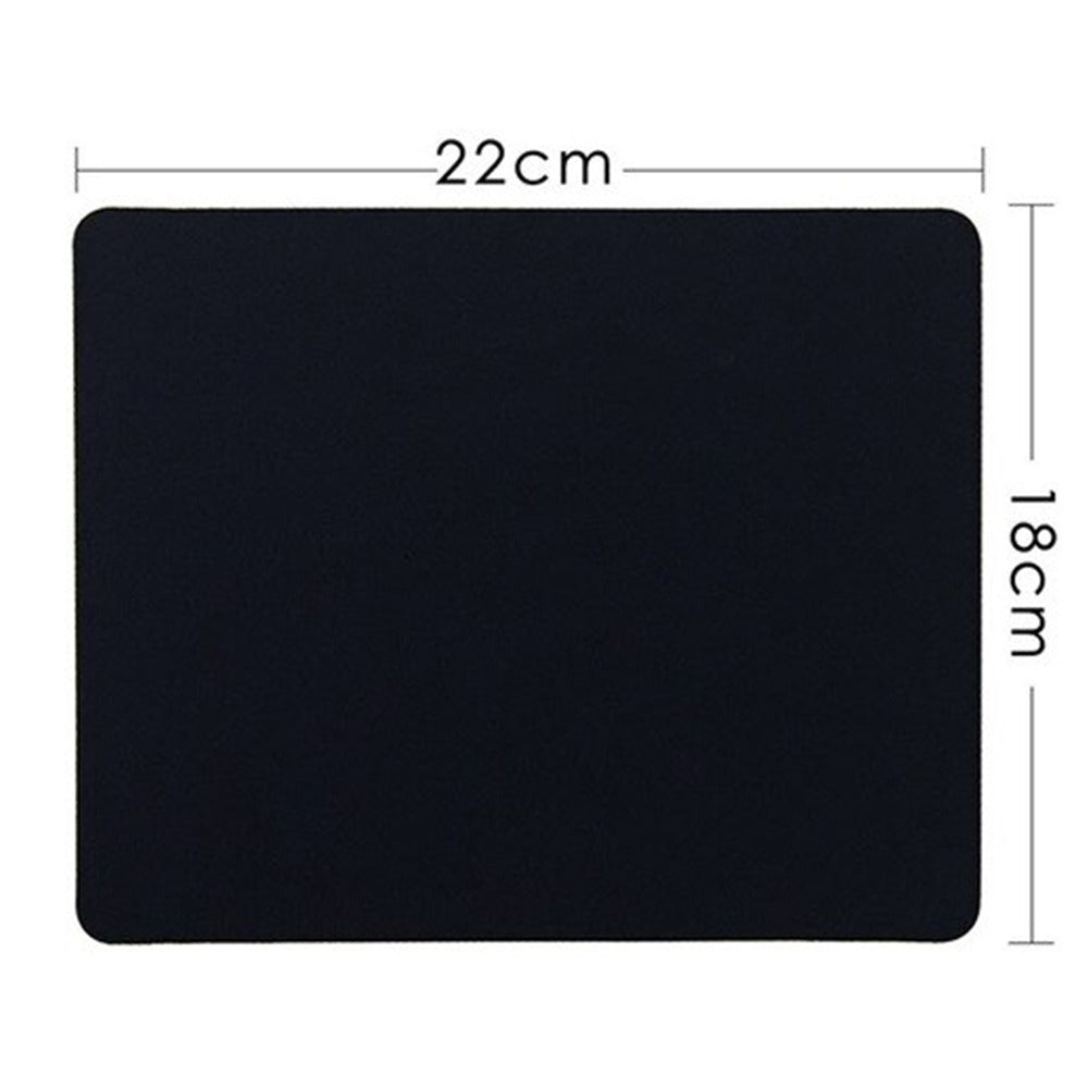 Mouse Pad Base de Escritorio 22x18cm | Bordado Premium Negro S0805