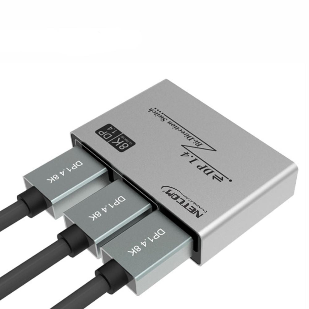 Switch Splitter DisplayPort V1.4 Bidireccional 8k NETCOM S1321
