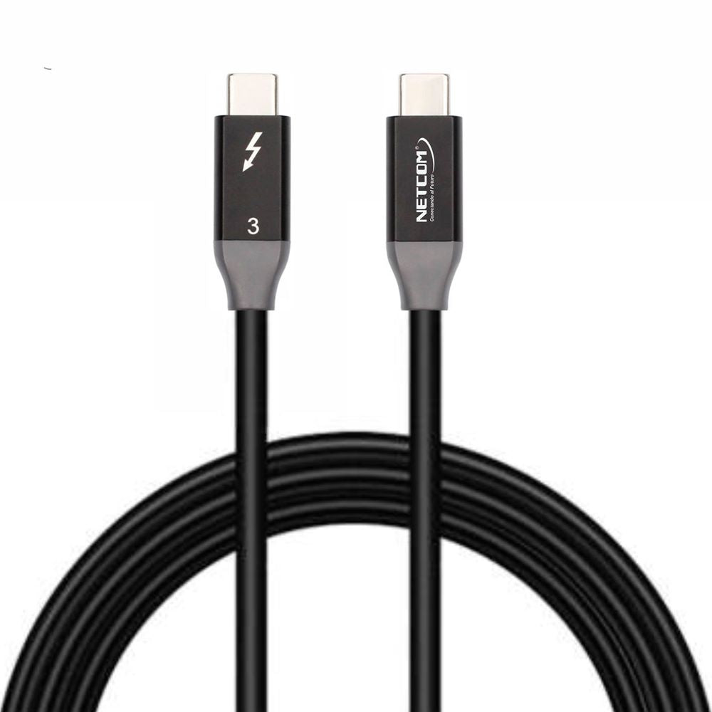 Cable USB-C Thunderbolt 3 NETCOM 60Hz 40Gbps 8K PD 100W 1 Metro S1273