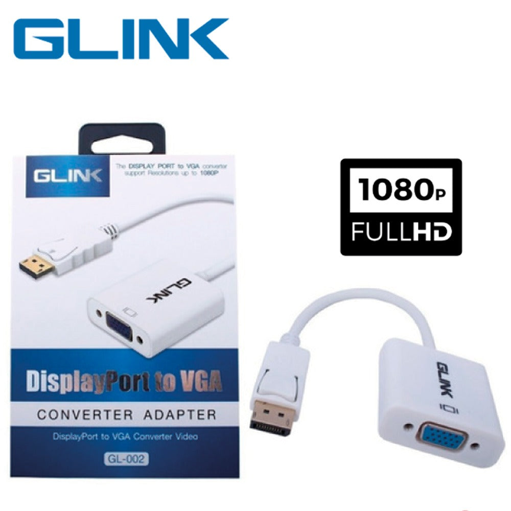 Adaptador Convertidor Display Port a VGA Dp a VGA Glink 1080 S0753