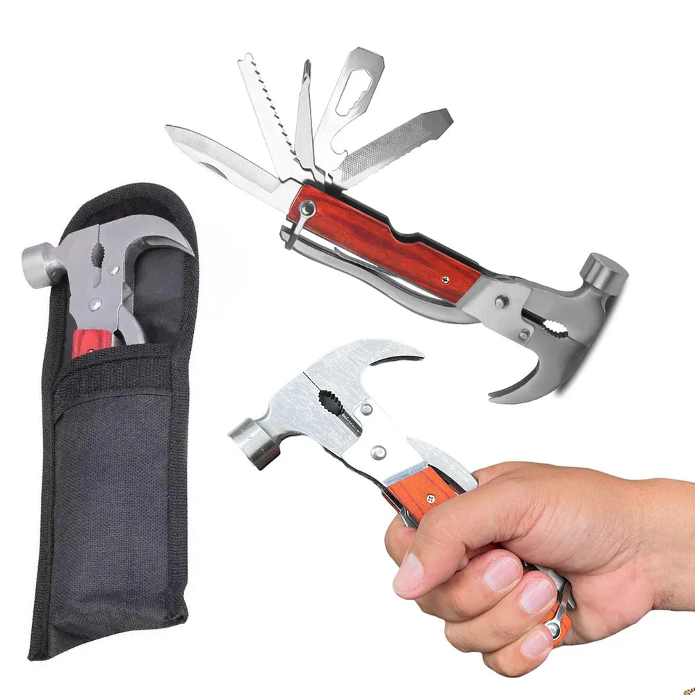 Martillo Multifuncional de Supervivencia | Multiherramienta de Acero Inoxidable S0950