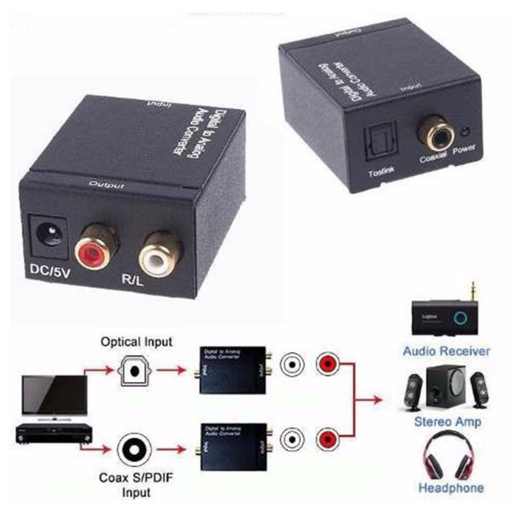 Convertidor de Audio Optico Digital a Rca Cable optico a rca S0339