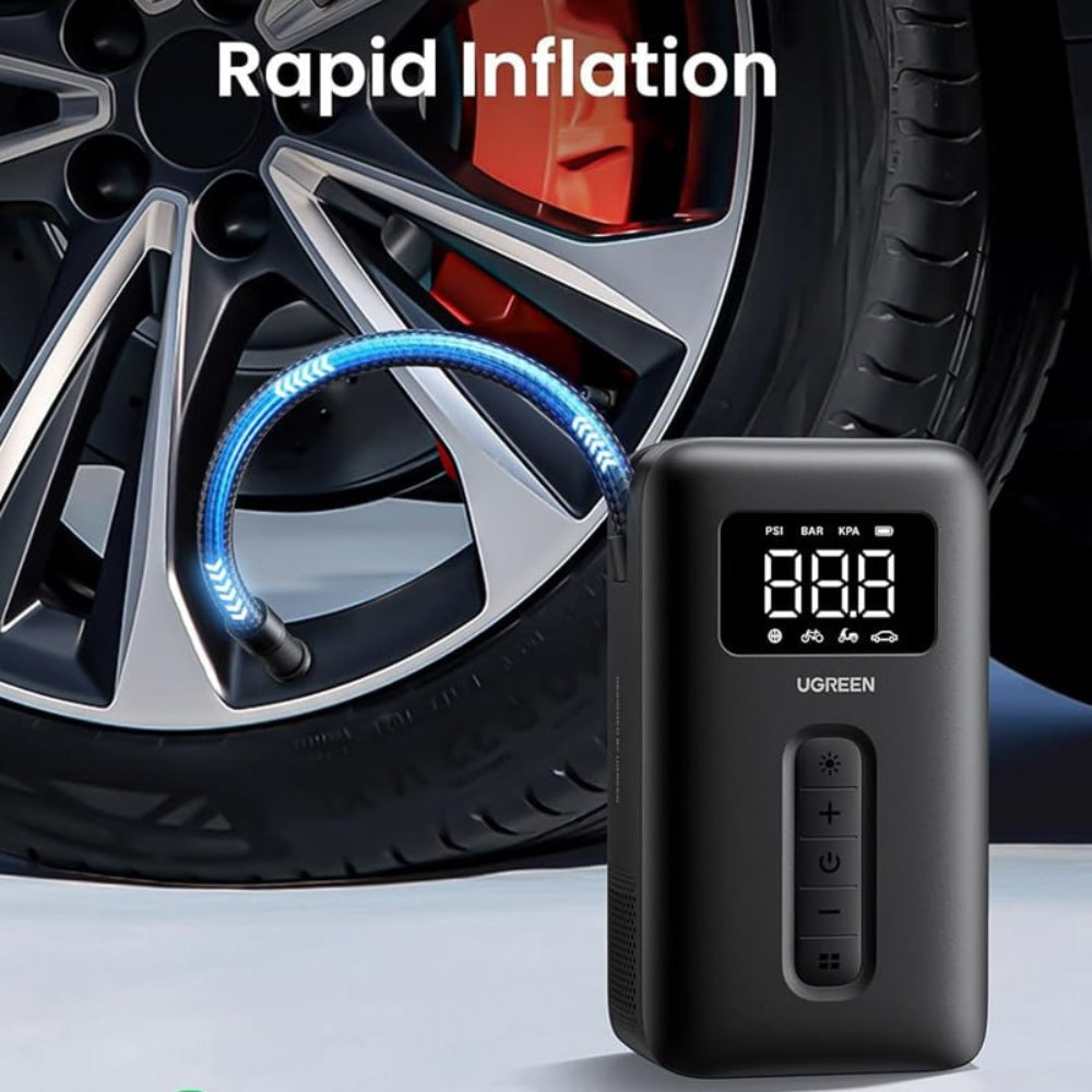 Inflador de Llantas Portátil UGREEN | Digital 150 PSI Recargable S1620