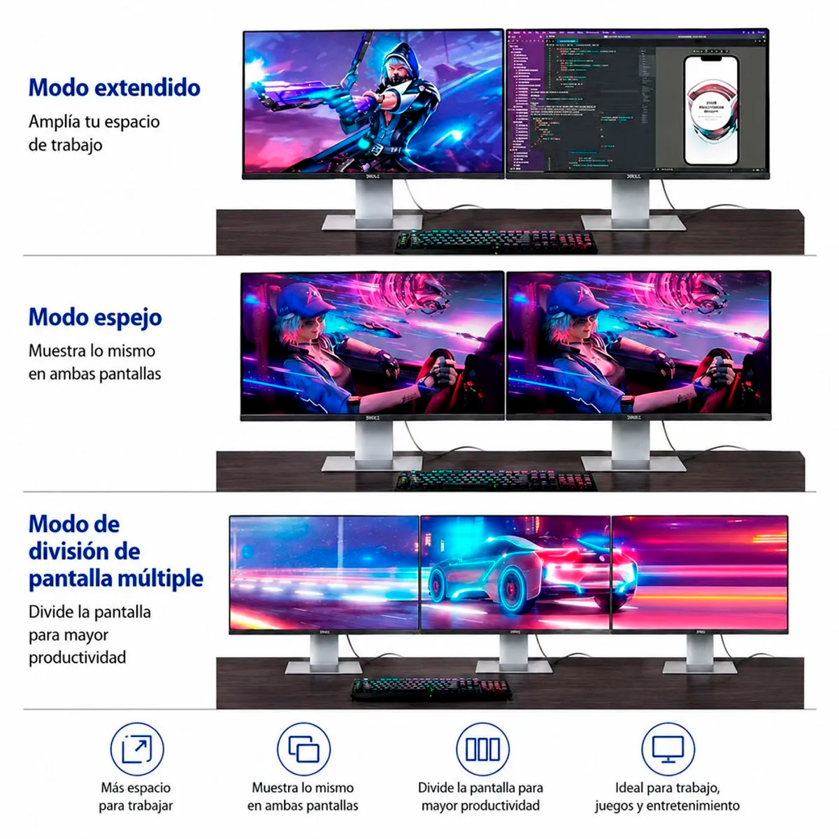 Cable DisplayPort a DisplayPort UGREEN DP120 8K 60Hz 2 Metros Malla Trenzada Conectores Metálicos Reforzados DP 8K para Monitores Gamer Tarjetas Gráficas y PC