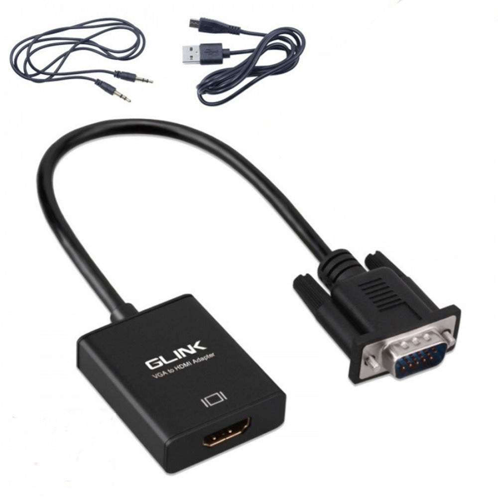 Convertidor Adaptador VGA a HDMI Glink Audio Digital HD 1080p S0751