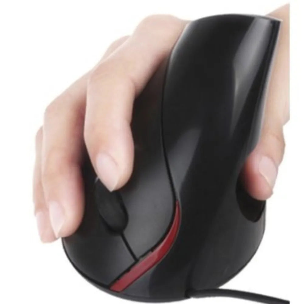 Mouse Vertical Optico Ergonómico USB Evita Tunel Carpiano Negro S1488