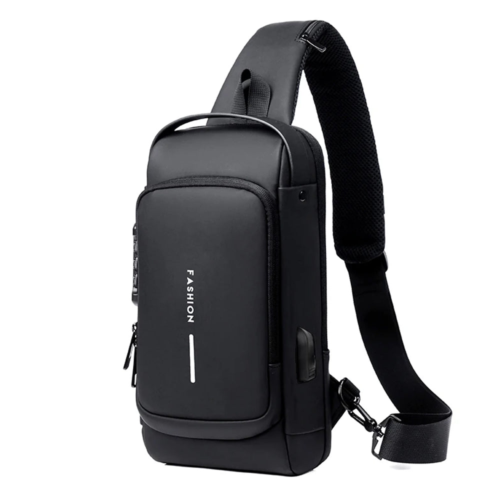 Morral Antirrobo con Clave Bolso de Hombro Multi Bolsillo Negro S1598