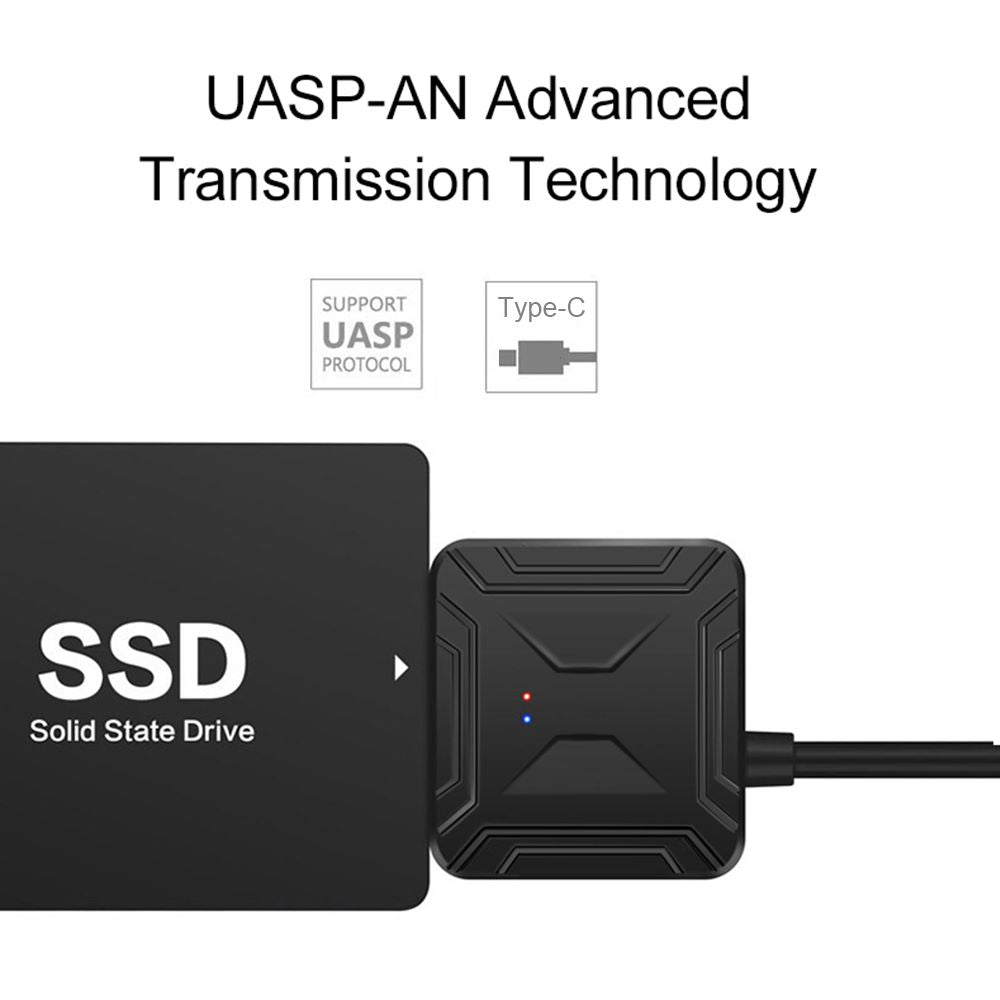 Adaptador Usb 3.1 tipo C a Sata III Disco Duro 2.5 SSD HDD NETCOM S1322