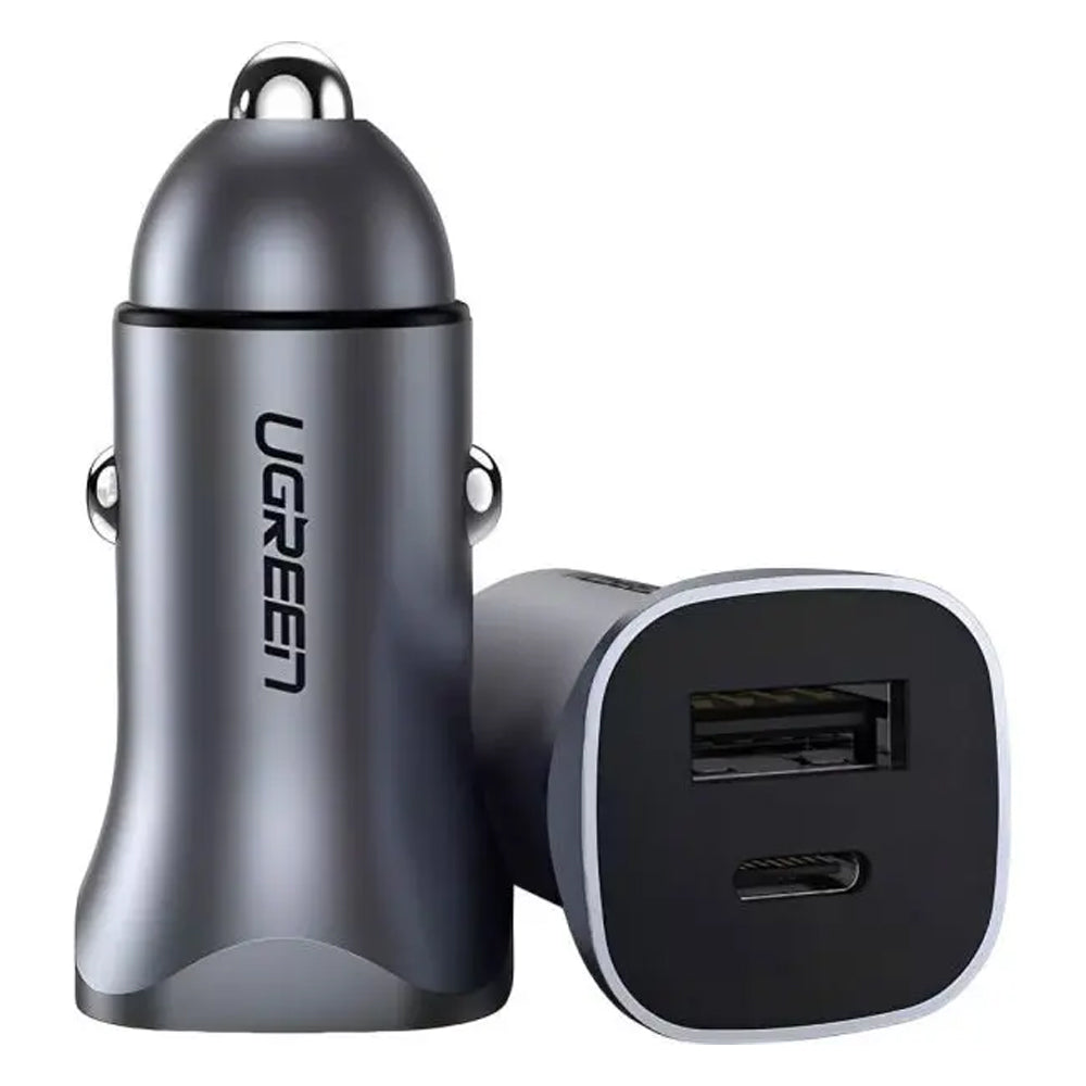 Mini Cargador de Auto UGREEN 30W Carga Rápida (USB-C y USB-A) s2083