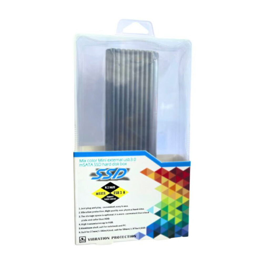 Case Carcasa de Aluminio para Disco Sólido SSD mSATA a USB 3.0 NGFF S2096