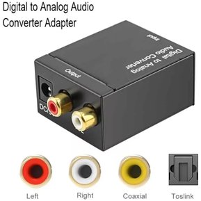 Kit Convertidor de Audio Optico Digital a RCA + cable optico rca aux S1147