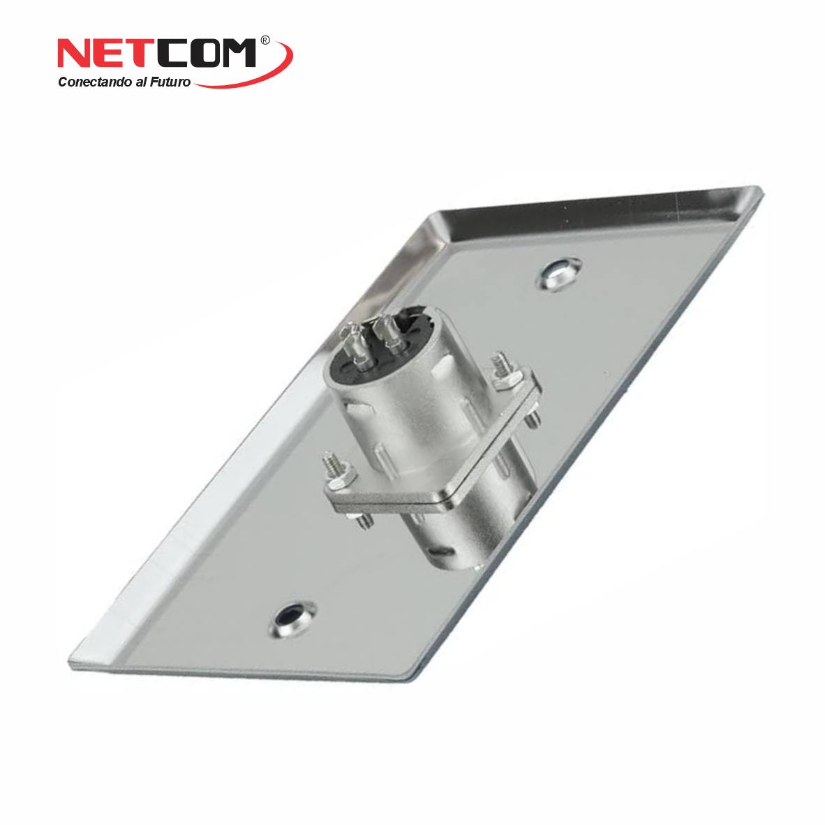Placa de Pared con Conector XLR Hembra de 3 Pines NETCOM Faceplate para Audio S2061