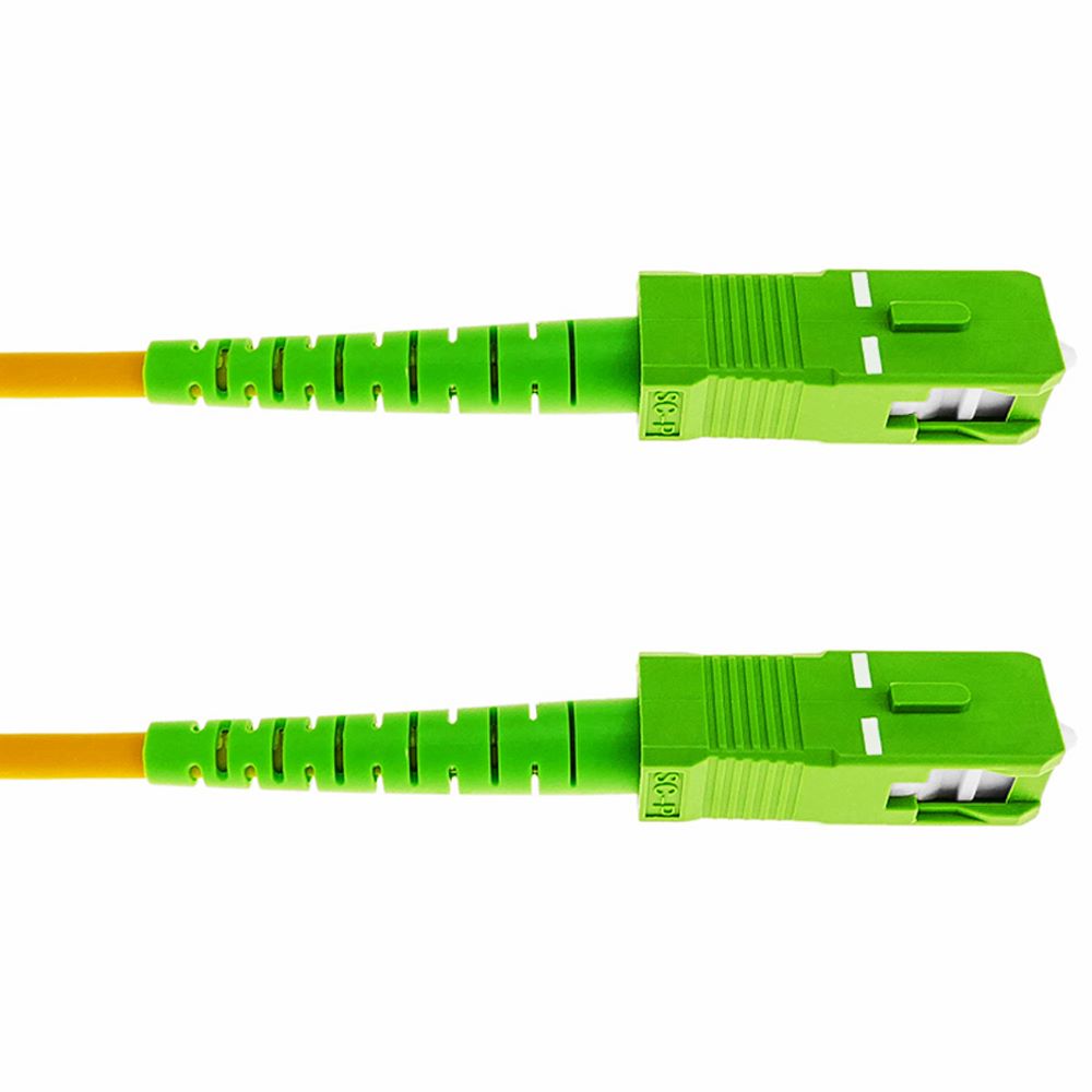 Cable patch cord de fibra optica OM3 3.0mm SC-SC APC 9/125 1.5 Metros S1257