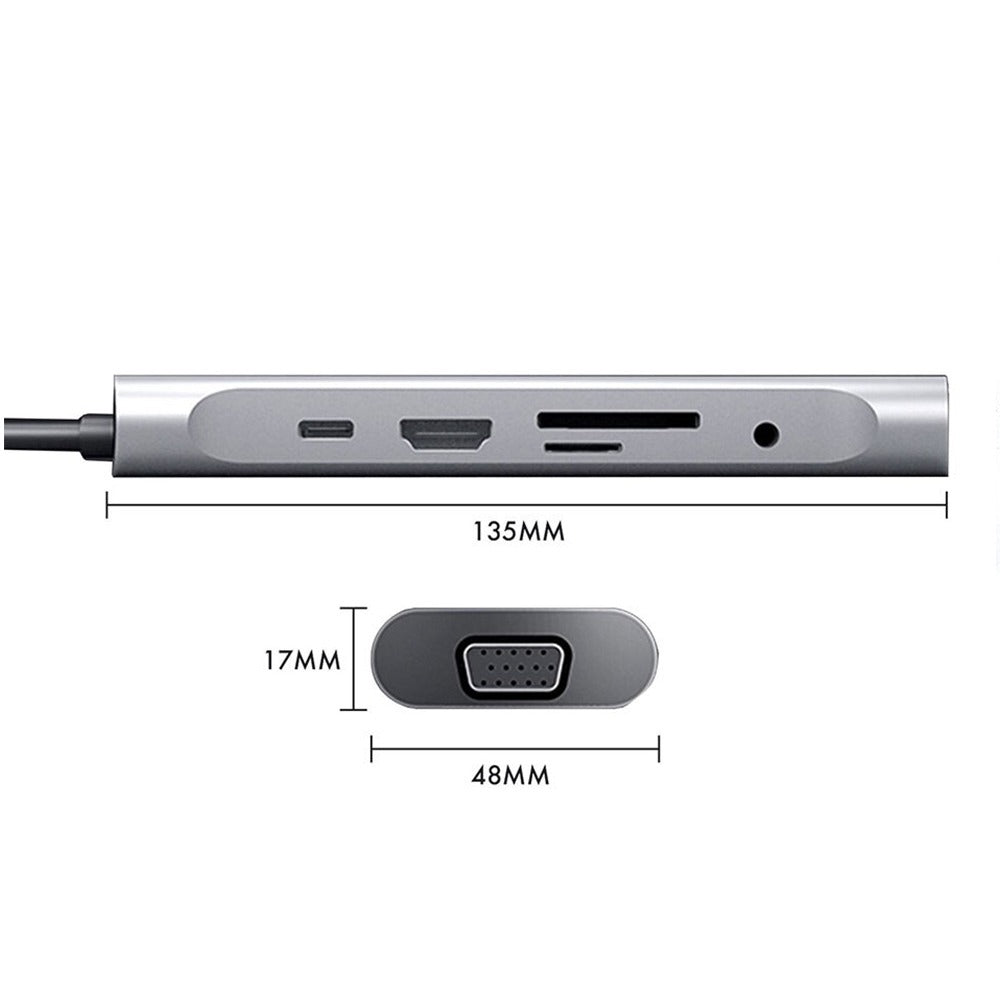 Adaptador Tipo C 10 En 1 Multiport Hub Estacion Lan Hdmi 4kVga rj45 S0807